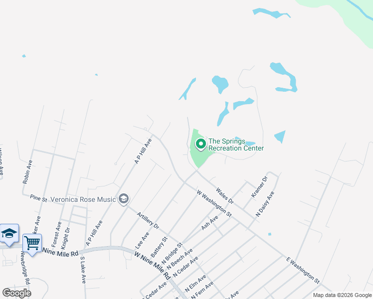 map of restaurants, bars, coffee shops, grocery stores, and more near 807 Wales Drive in Highland Springs