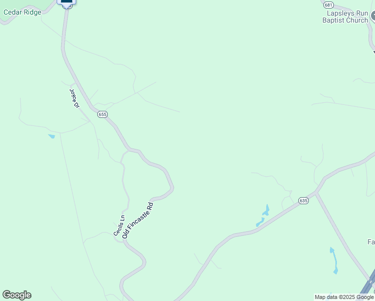 map of restaurants, bars, coffee shops, grocery stores, and more near 1138 West Wind Road in Fincastle