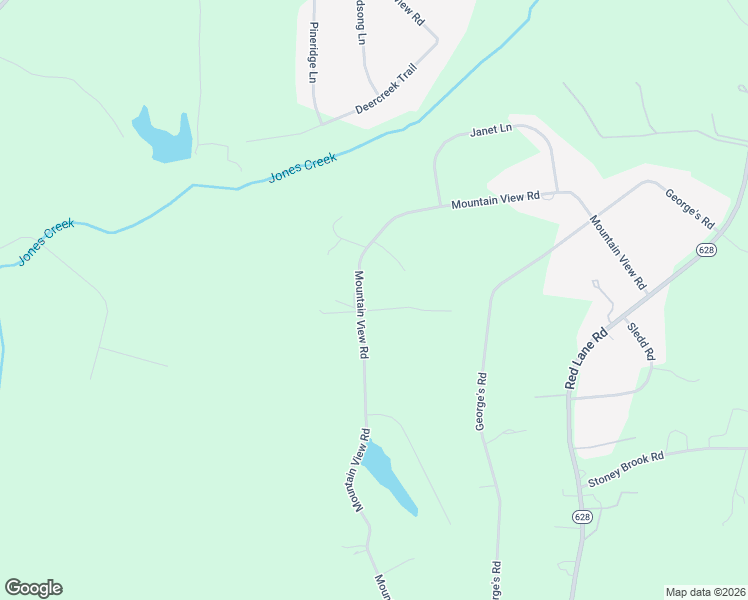 map of restaurants, bars, coffee shops, grocery stores, and more near 2508 Mountain View Road in Powhatan