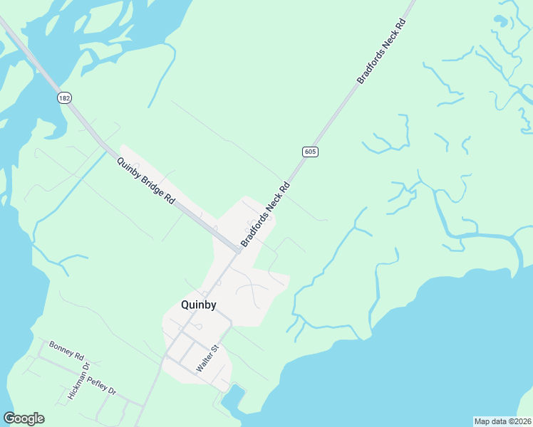 map of restaurants, bars, coffee shops, grocery stores, and more near Bradfords Neck Road in Melfa