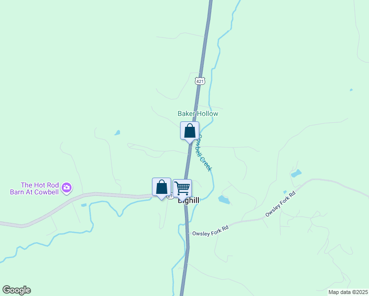 map of restaurants, bars, coffee shops, grocery stores, and more near 9910 Battlefield Memorial Highway in Berea