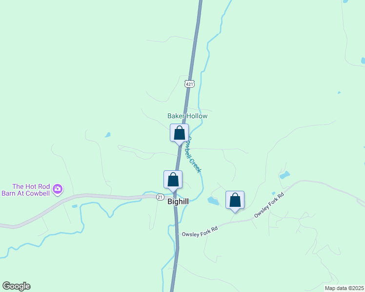 map of restaurants, bars, coffee shops, grocery stores, and more near 9910 Battlefield Memorial Highway in Berea