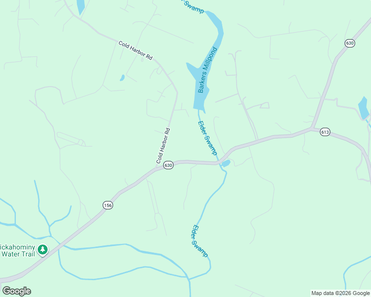 map of restaurants, bars, coffee shops, grocery stores, and more near 4584 Market Road in Mechanicsville