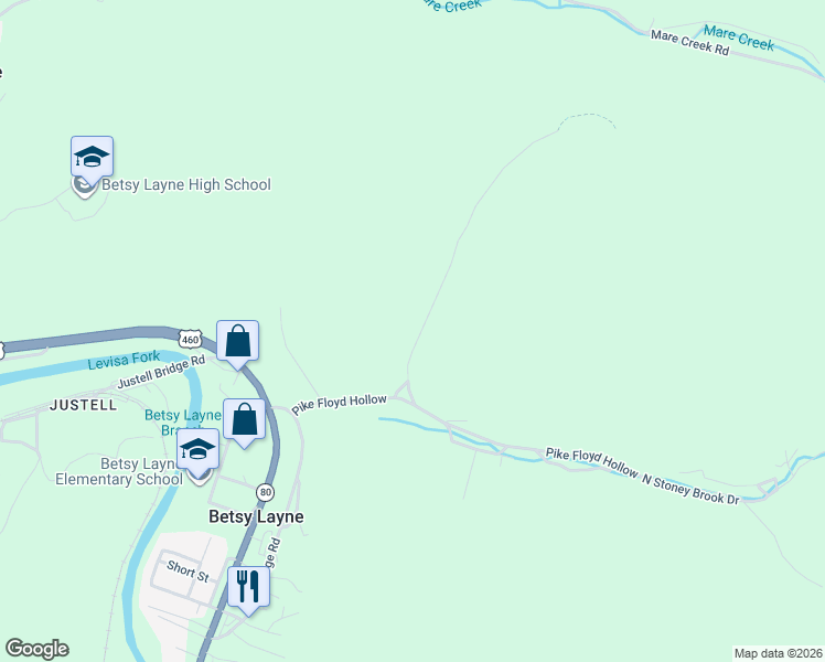 map of restaurants, bars, coffee shops, grocery stores, and more near 100-278 Store Hollow in Floyd