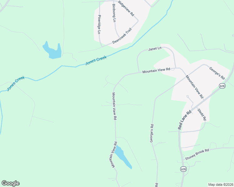 map of restaurants, bars, coffee shops, grocery stores, and more near 2508 Mountain View Road in Powhatan