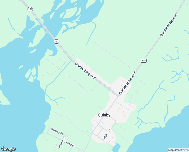 map of restaurants, bars, coffee shops, grocery stores, and more near 19645-19993 Quinby Bridge Road in Melfa