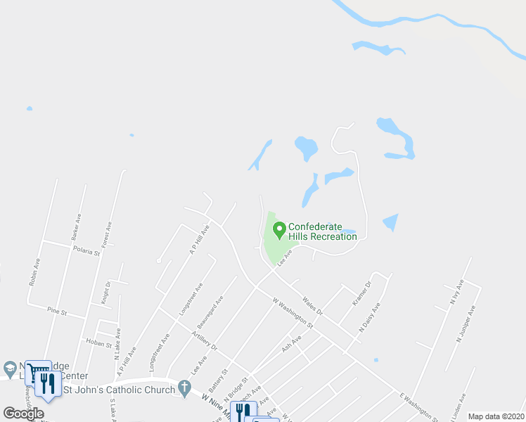 map of restaurants, bars, coffee shops, grocery stores, and more near 860 Wales Drive in Highland Springs