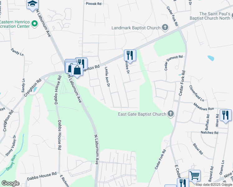 map of restaurants, bars, coffee shops, grocery stores, and more near 1034 Aubuchon Road in Richmond