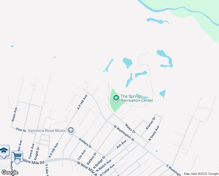 map of restaurants, bars, coffee shops, grocery stores, and more near 864 Wales Drive in Highland Springs