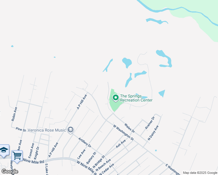 map of restaurants, bars, coffee shops, grocery stores, and more near 866 Wales Drive in Highland Springs