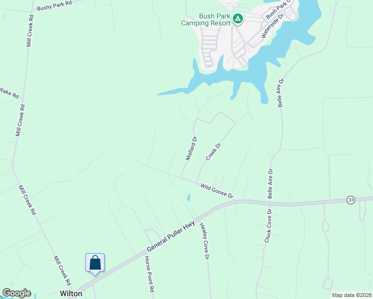 map of restaurants, bars, coffee shops, grocery stores, and more near 168 Mallard Drive in Hardyville