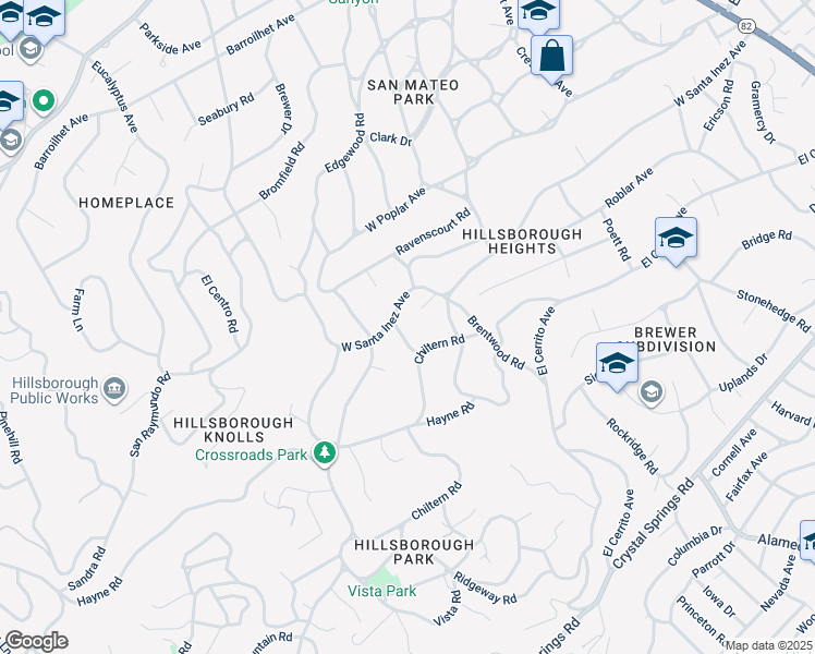 map of restaurants, bars, coffee shops, grocery stores, and more near 380 Arden Road in Hillsborough