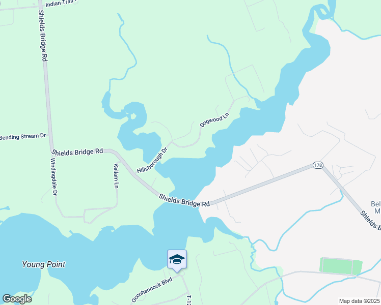map of restaurants, bars, coffee shops, grocery stores, and more near 14136 Dogwood Lane in Belle Haven