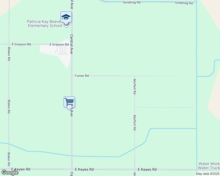 map of restaurants, bars, coffee shops, grocery stores, and more near 2412 Turner Road in Ceres