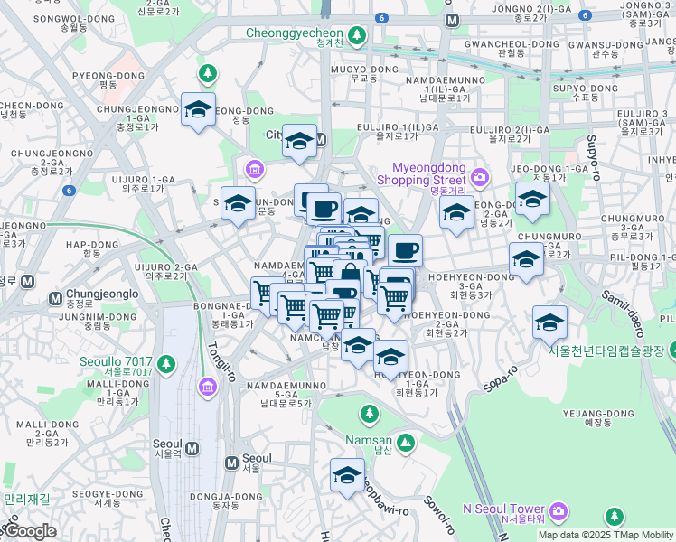 map of restaurants, bars, coffee shops, grocery stores, and more near in 