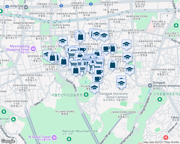 map of restaurants, bars, coffee shops, grocery stores, and more near in 