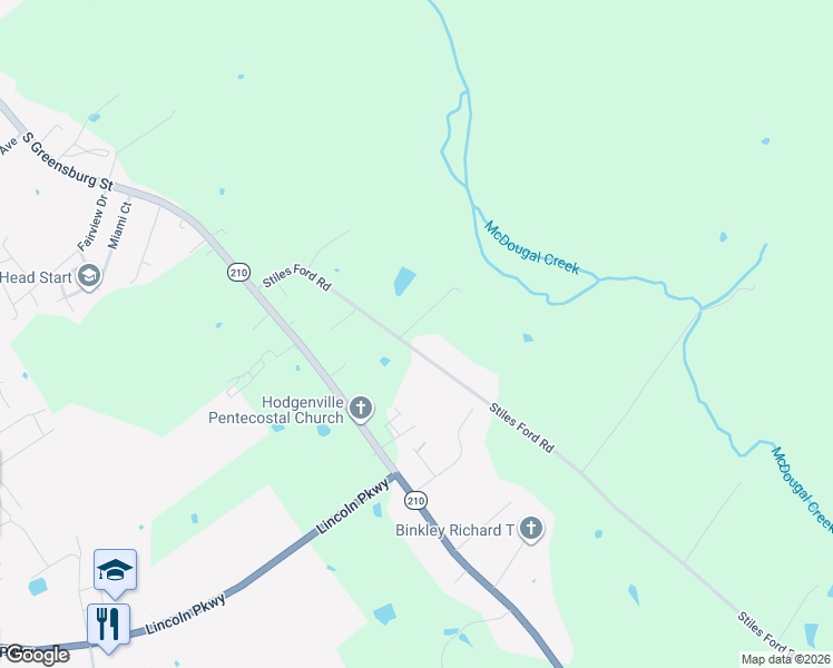 map of restaurants, bars, coffee shops, grocery stores, and more near 358 Stiles Ford Road in Hodgenville