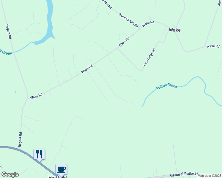 map of restaurants, bars, coffee shops, grocery stores, and more near 151 Hill Crest Road in Wake