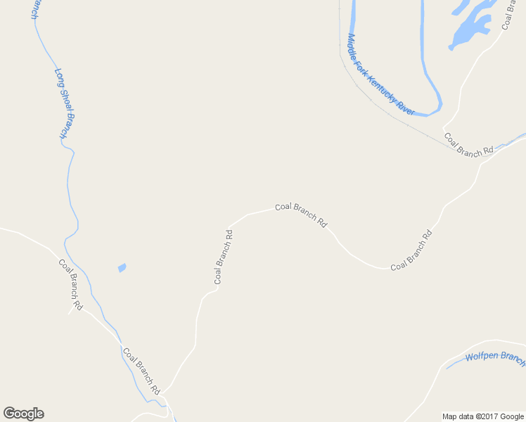 map of restaurants, bars, coffee shops, grocery stores, and more near Coal Branch Road in Beattyville