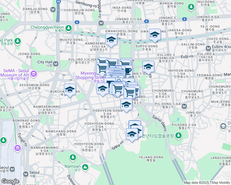 map of restaurants, bars, coffee shops, grocery stores, and more near in 