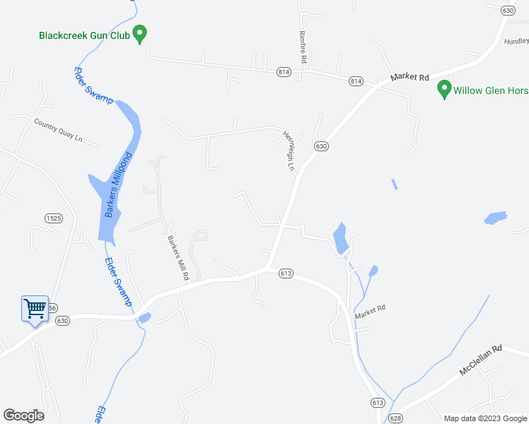 map of restaurants, bars, coffee shops, grocery stores, and more near 4366 Market Road in Mechanicsville