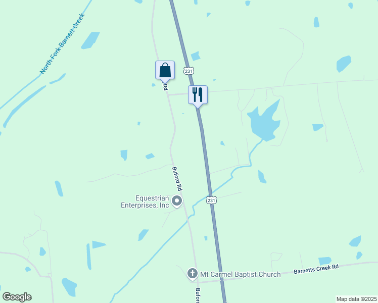 map of restaurants, bars, coffee shops, grocery stores, and more near 754-1422 Buford Road in Utica