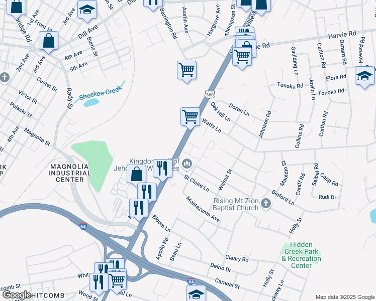 map of restaurants, bars, coffee shops, grocery stores, and more near 208 Bay Coat Drive in Richmond