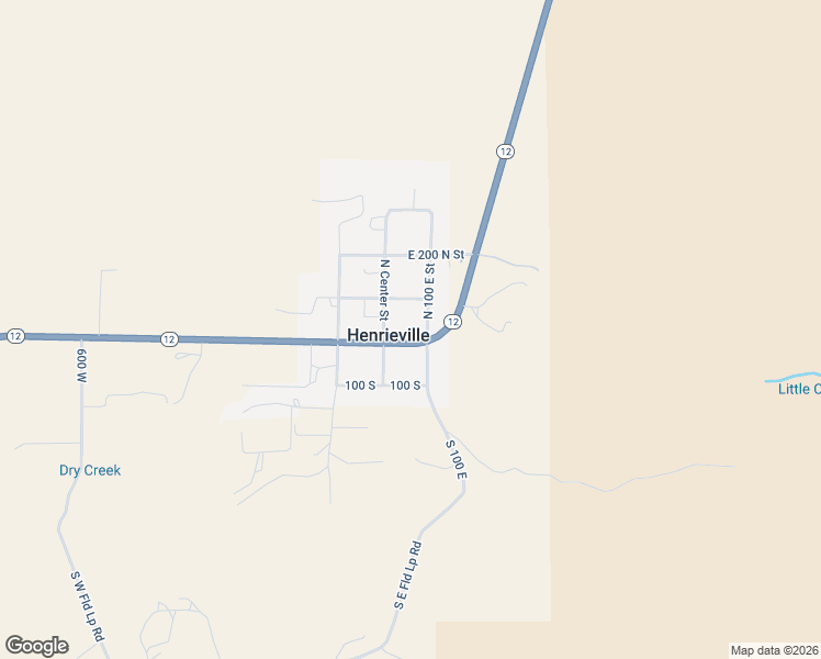 map of restaurants, bars, coffee shops, grocery stores, and more near 1-9 North 100 East Street in Henrieville