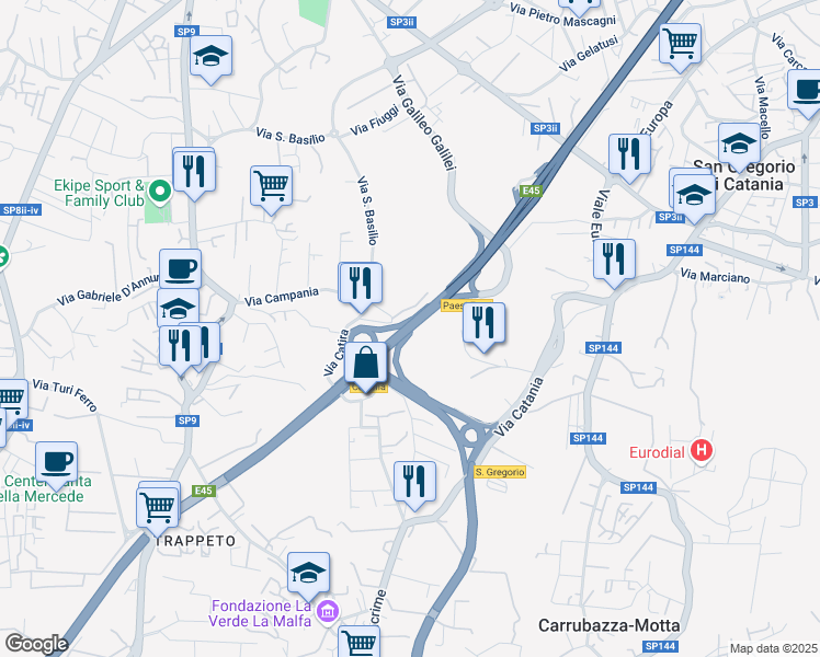 map of restaurants, bars, coffee shops, grocery stores, and more near in 