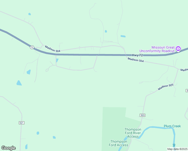 map of restaurants, bars, coffee shops, grocery stores, and more near 2591 Missouri 72 in Fredericktown
