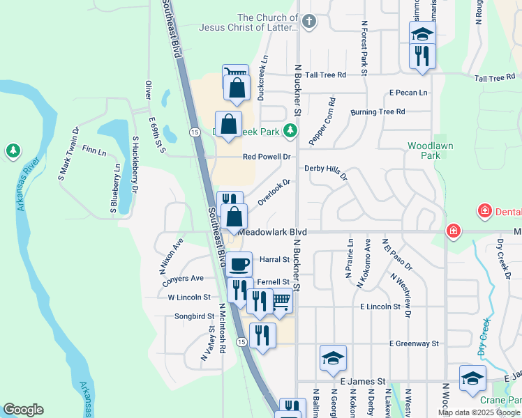 map of restaurants, bars, coffee shops, grocery stores, and more near 242 Lee Ct in Derby
