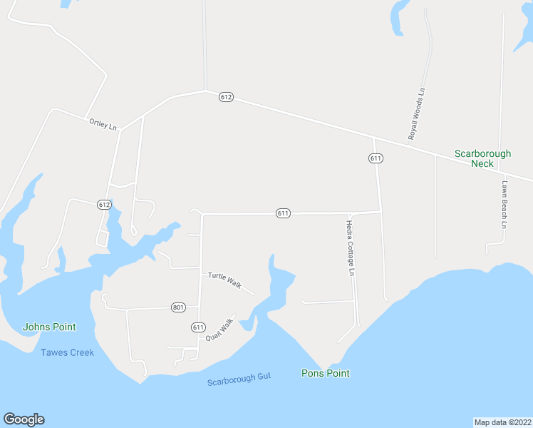 map of restaurants, bars, coffee shops, grocery stores, and more near Occohannock Drive in Accomack County