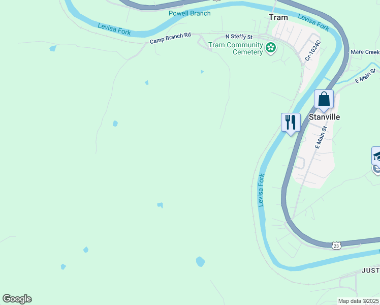 map of restaurants, bars, coffee shops, grocery stores, and more near in Tram