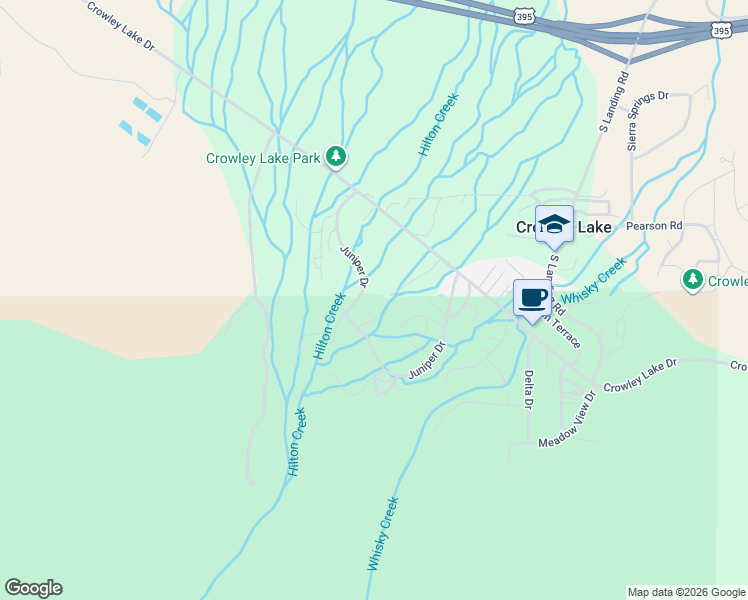 map of restaurants, bars, coffee shops, grocery stores, and more near 267 Juniper Drive in Mammoth Lakes