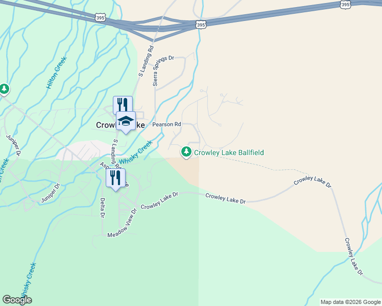 map of restaurants, bars, coffee shops, grocery stores, and more near 81 Hidden Canyon Court in Mammoth Lakes