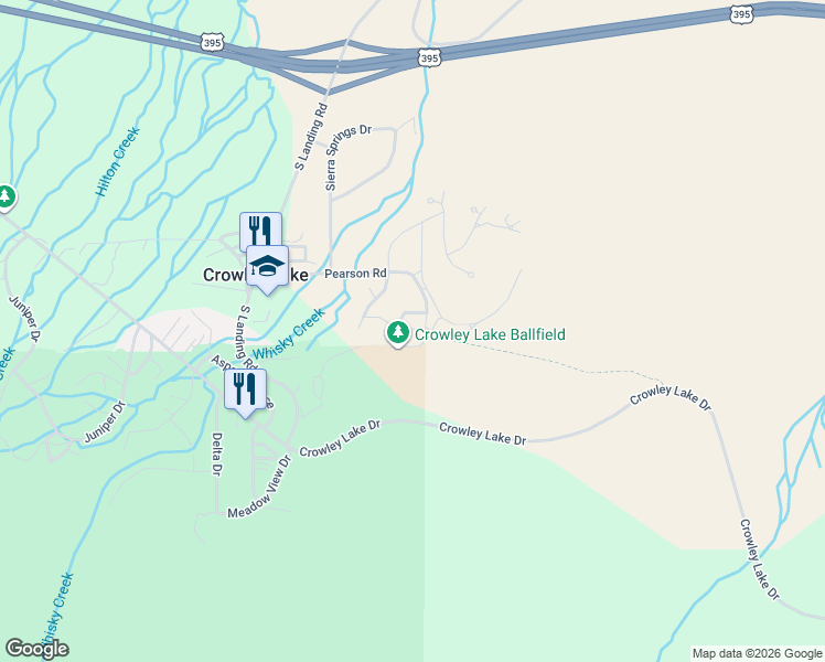 map of restaurants, bars, coffee shops, grocery stores, and more near 81 Hidden Canyon Court in Mammoth Lakes