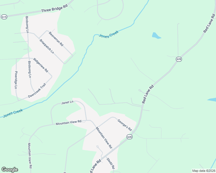 map of restaurants, bars, coffee shops, grocery stores, and more near 2563 Red Lane Road in Powhatan