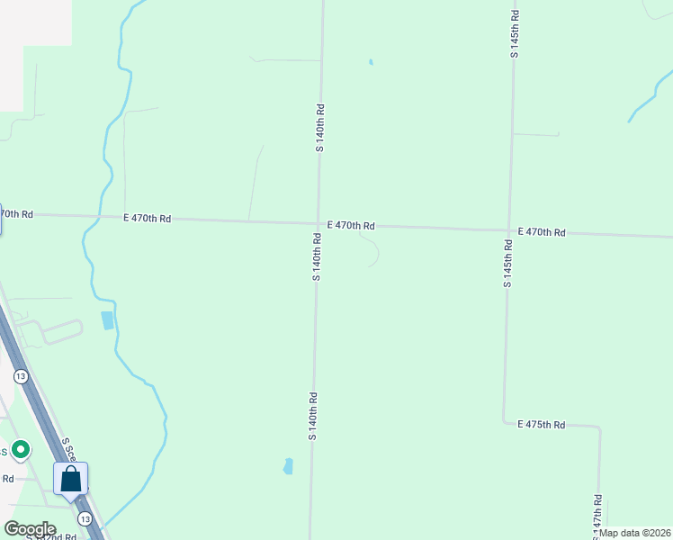 map of restaurants, bars, coffee shops, grocery stores, and more near 4700-4710 South 140th Road in Bolivar