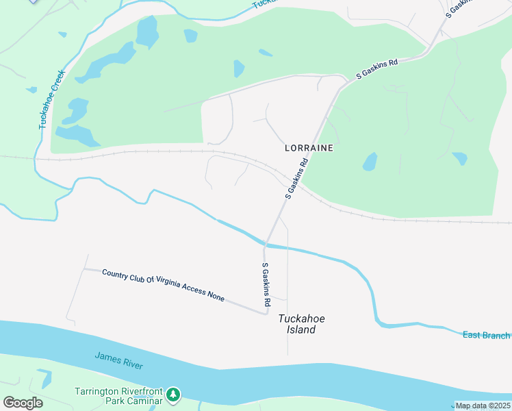 map of restaurants, bars, coffee shops, grocery stores, and more near 1 Lorraine Station Road in Richmond