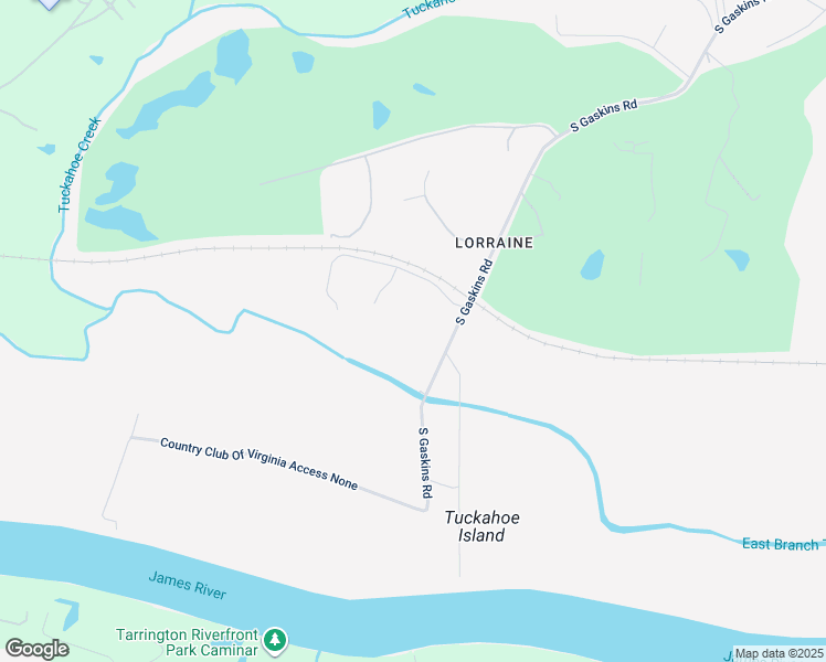map of restaurants, bars, coffee shops, grocery stores, and more near 1 Lorraine Station Road in Richmond