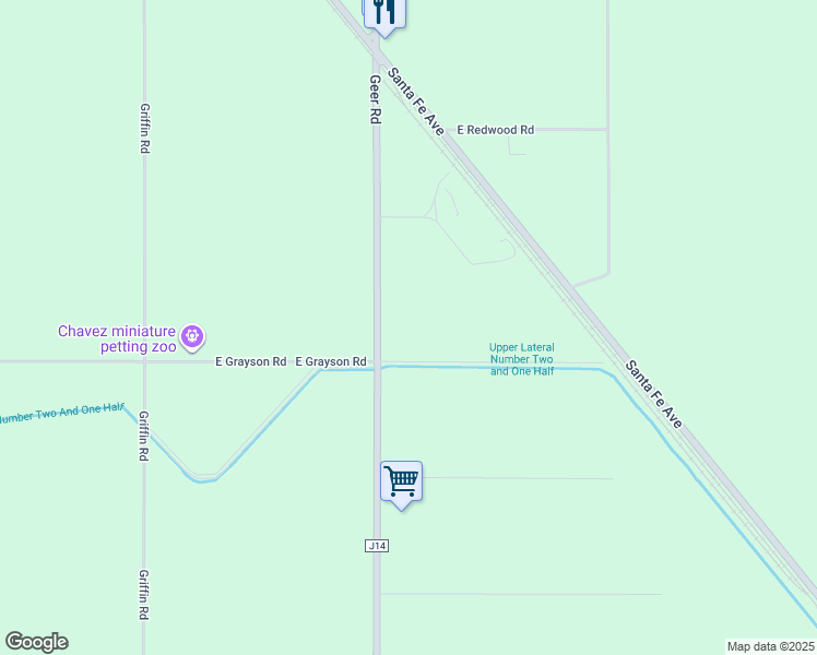 map of restaurants, bars, coffee shops, grocery stores, and more near 4930 Geer Road in Hughson