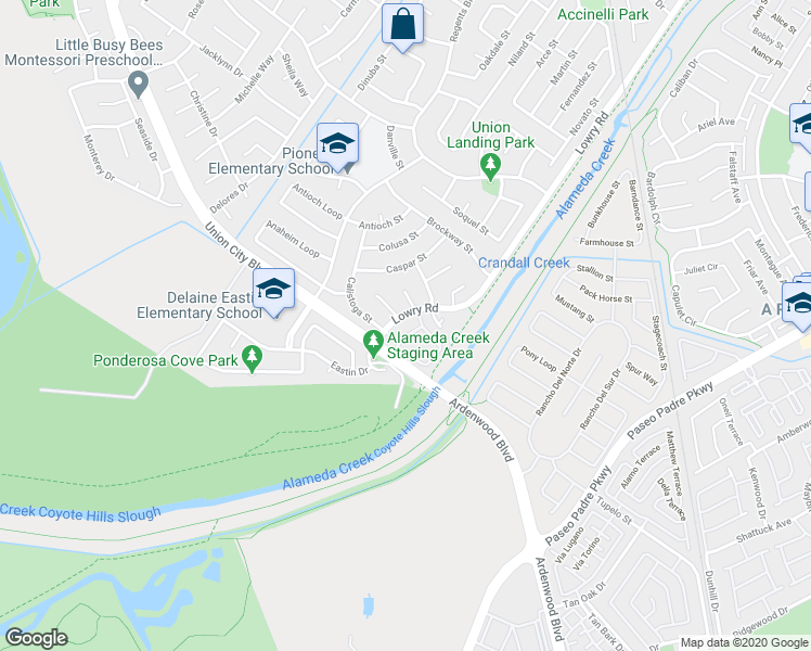 map of restaurants, bars, coffee shops, grocery stores, and more near 4901 Corning Court in Union City