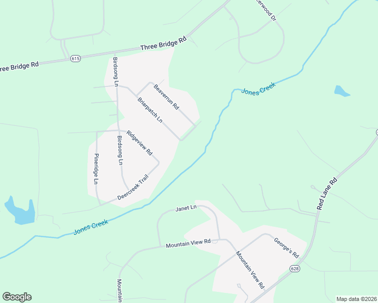 map of restaurants, bars, coffee shops, grocery stores, and more near 2925 Deercreek Trail in Powhatan