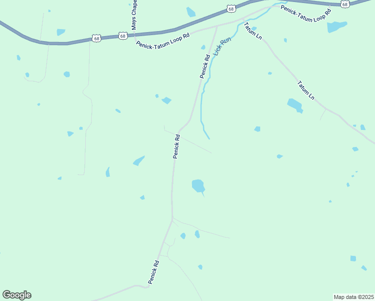 map of restaurants, bars, coffee shops, grocery stores, and more near 1050-1690 Penick Road in Lebanon