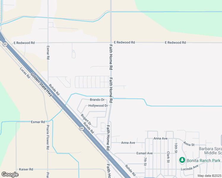 map of restaurants, bars, coffee shops, grocery stores, and more near 4837 Faith Home Road in Ceres
