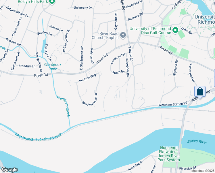 map of restaurants, bars, coffee shops, grocery stores, and more near 218 Ross Road in Richmond