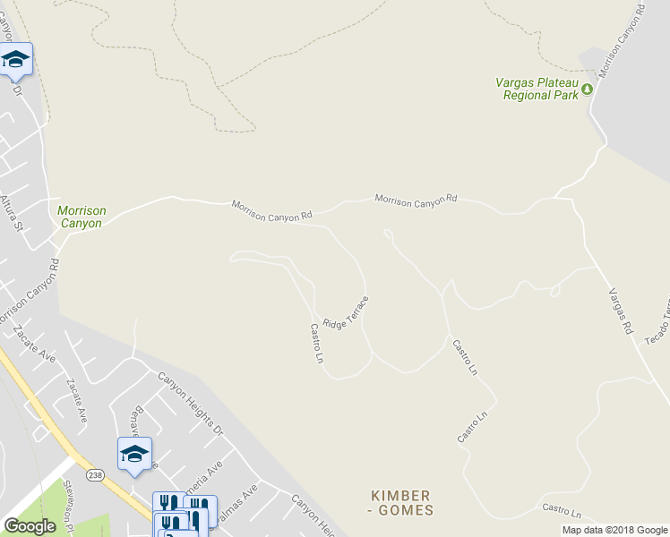 map of restaurants, bars, coffee shops, grocery stores, and more near 1225 Morrison Canyon Road in Fremont