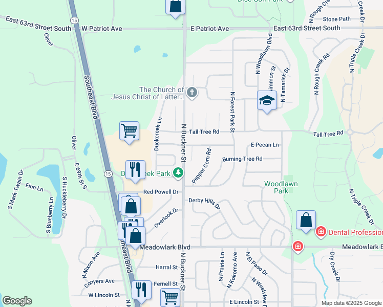 map of restaurants, bars, coffee shops, grocery stores, and more near 2027 Rosewood Court in Derby