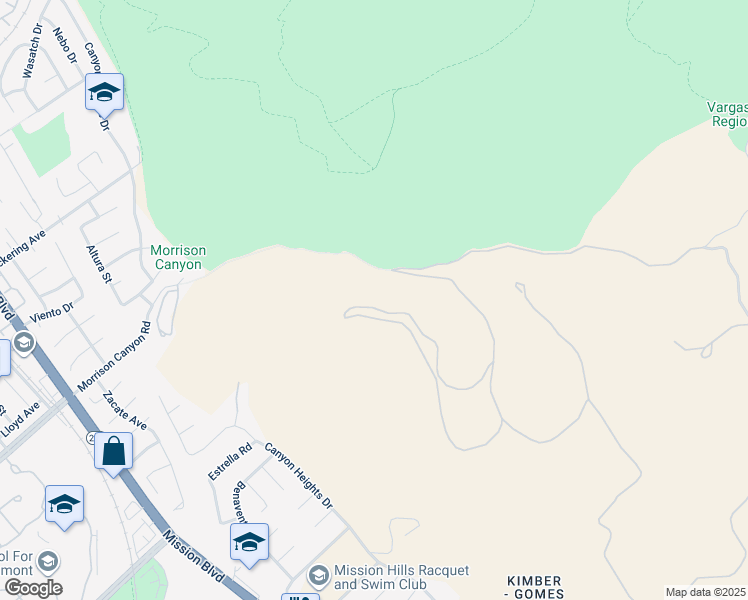 map of restaurants, bars, coffee shops, grocery stores, and more near Morrison Canyon Road in Fremont