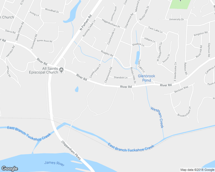 map of restaurants, bars, coffee shops, grocery stores, and more near 8714 River Road in Henrico